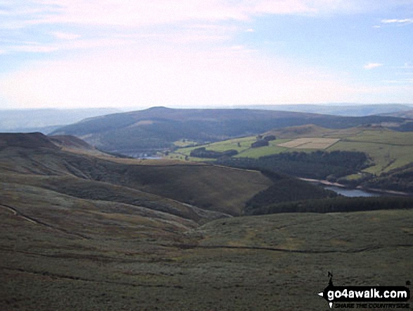 Winhill Pike (Win Hill) and Ladybower Reservoir from Derwent Edge