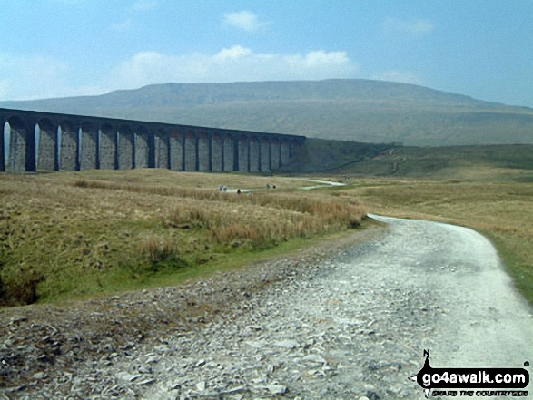 Walk ny333 The Yorkshire Three Peaks Challenge as a 3 day walk - Day 3 from Horton in Ribblesdale - Ribblehead Viaduct with Whernside beyond