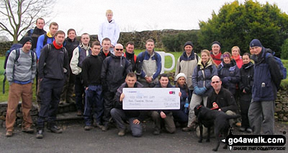 Walk ny101 The Yorkshire Three Peaks from Horton in Ribblesdale - The team in Horton in Ribblesdale