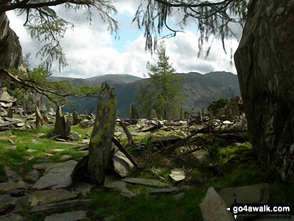 Slate stones on Castle Crag