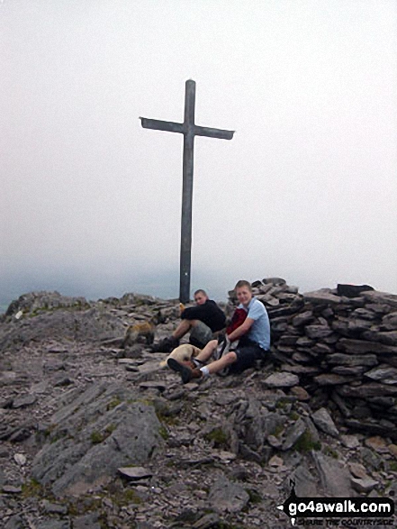 The steel cross on the summit of Carrauntoohil