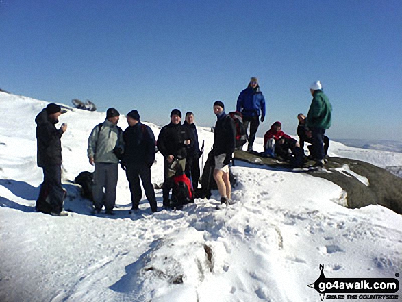 Me & team mates from Leamington RFC on Kinder Scout in Peak District Derbyshire England