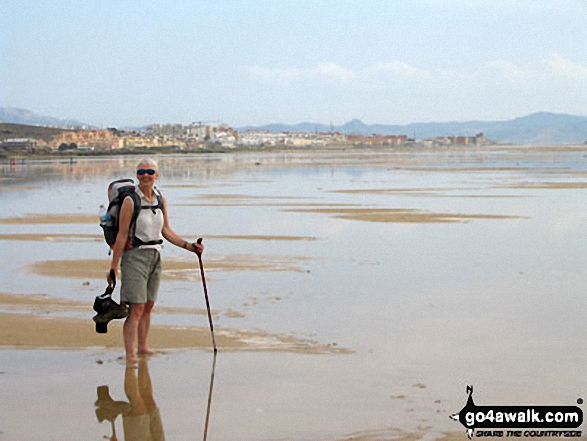 Starting the GR7 from Tarifa is a 7km beach walk - on the southern end of the GR7