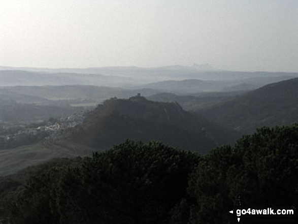 From above looking back to Jimena and Gibraltar - on the southern end of the GR7