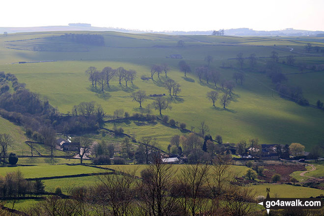 Walk d157 The Limestone Way, Birchover and Anthony Hill from Elton - The view from the summit of Anthony Hill