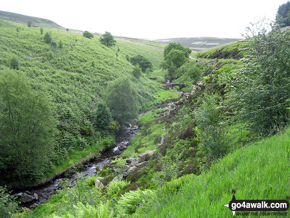 Walk d221 Shining Tor and Windgather Rocks from Errwood Reservoir, The Goyt Valley - Goyt's Clough