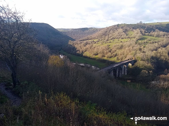 Walk d206 Monsal Dale and Ashford in the Water from Bakewell - Monsal Dale and Monsal Viaduct from Monsal Head