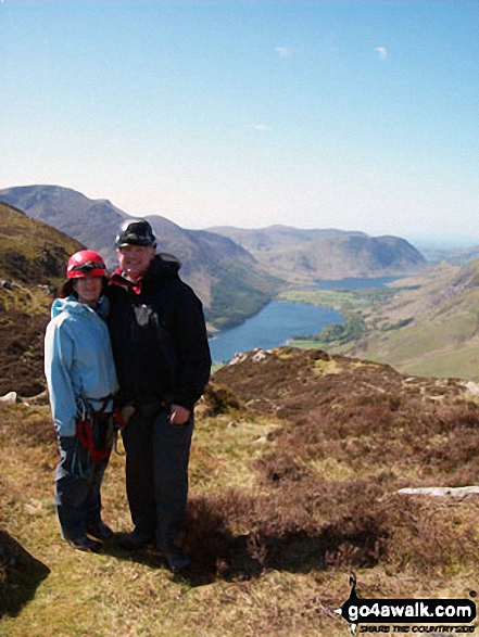 Walk c456 Fleetwith Pike, Hay Stacks, Brandreth and Grey Knotts from Honister Hause - My husband Paul and I on top of Fleetwith Pike