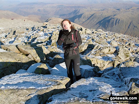 Walk c241 Great Gable and Honister Pass from Seatoller (Borrowdale) - Me on Great Gable