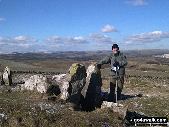 Ray Webster on Sough Top in Five Wells Chambered Cairn Derbyshire United Kingdom