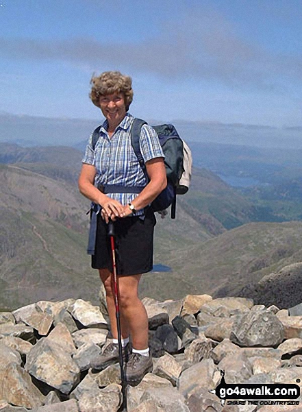  on Scafell Pike in The Lake District Cumbria England