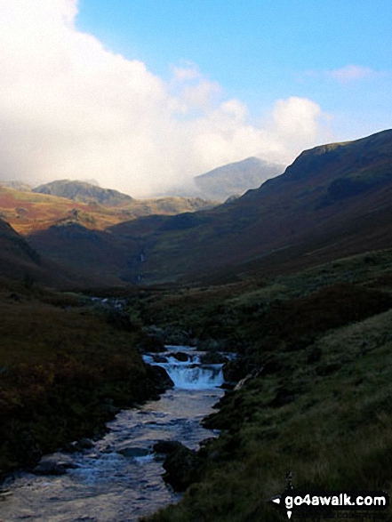 Bowfell from near Scale Bridge, Eskdale