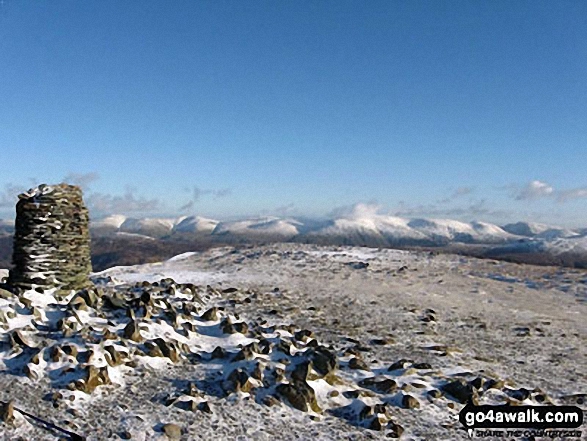 Walk c142 Robinson and Dale Head from Little Town - The Helvellyn and Fairfield Massif from Dale Head (Newlands)