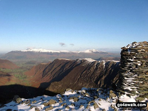 Walk c142 Robinson and Dale Head from Little Town - Skiddaw and Blencathra from Dale Head (Newlands)