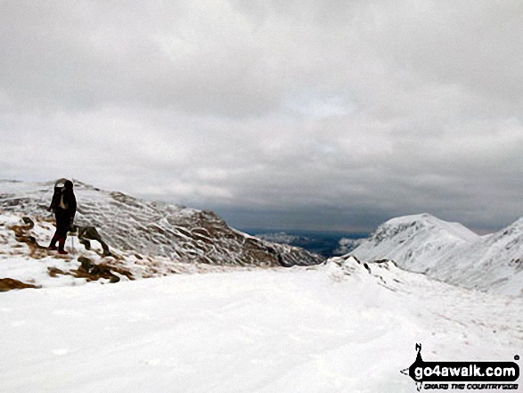 Me on the left, looking towards Ullswater & St Sunday Crag (right) from a very snowy Seat Sandal