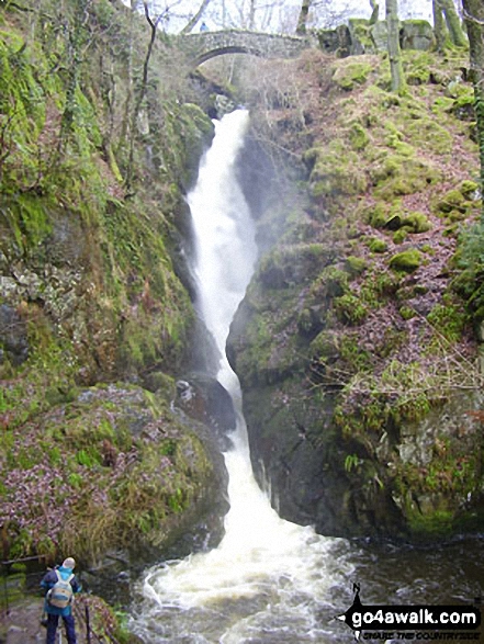 Walk c352 Gowbarrow Fell (Airy Crag) from Aira Force - Aira Force Waterfall (near Glenridding and Ullswater)