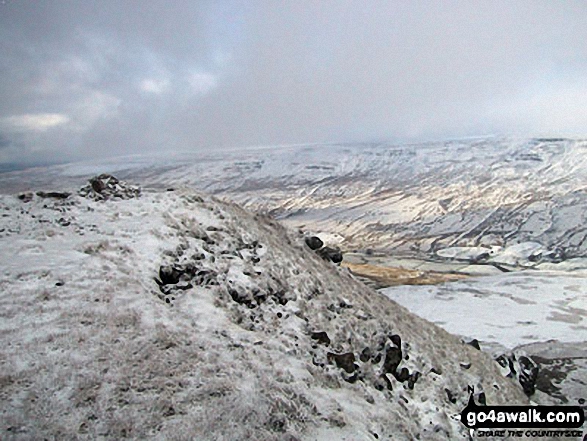 Nine Standards Rigg and upper Mallerstang Common from<br>Wild Boar Fell in the snow