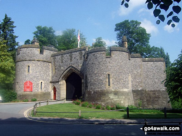 Walk ws101 Arundel Park and South Stoke from Arundel - Arundel Castle entrance