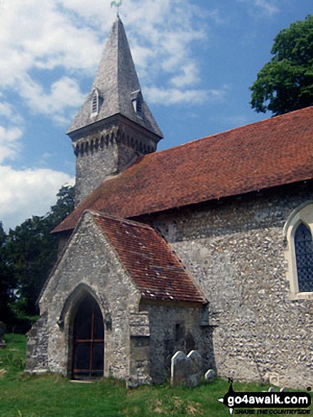 Walk ws101 Arundel Park and South Stoke from Arundel - South Stoke church