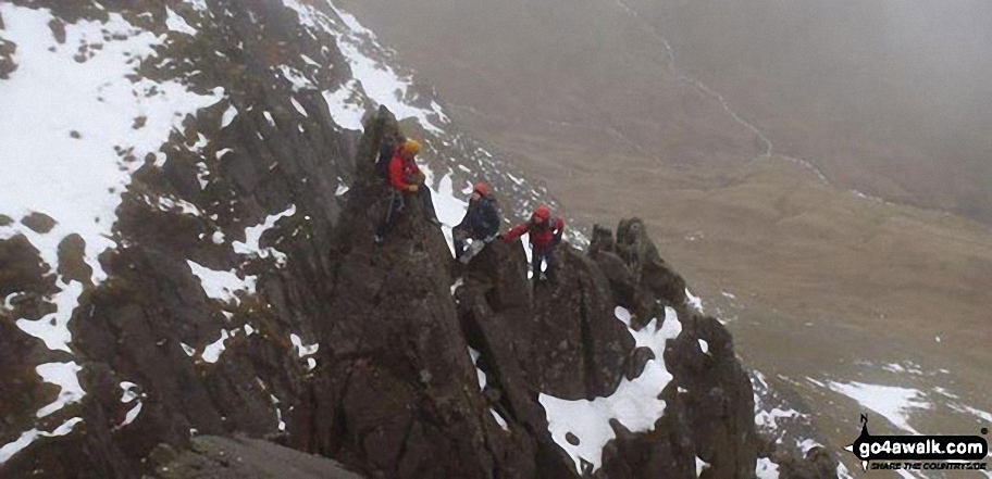 Me - far left on Pinicle Ridge, St Sunday Crag