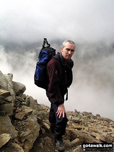 Myself on Y Lliwedd (West Peak) in Snowdonia Gwynedd North Wales