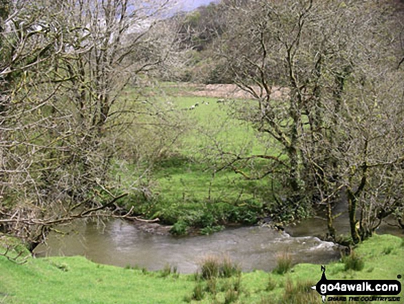 Walk co132 The Inny Valley Walk from Fivelanes - River Inny just before Laneast