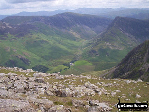 Walk c263 The High Stile Ridge from Buttermere - Gatesgarth and Fleetwith Pike (with Robinson and Dale Head (Newlands) beyond) from High Stile