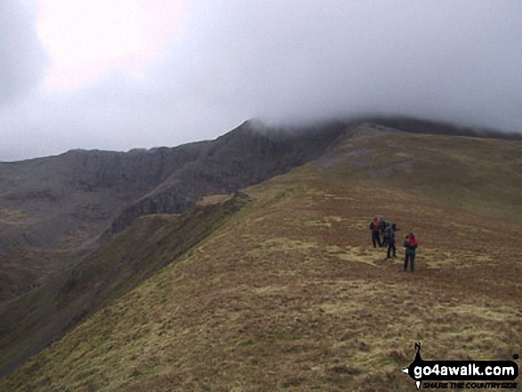 Walk gw122 The Cwm Llafar Horseshoe - Climbing Foel Meirch and Carnedd Dafydd via Mynydd Du