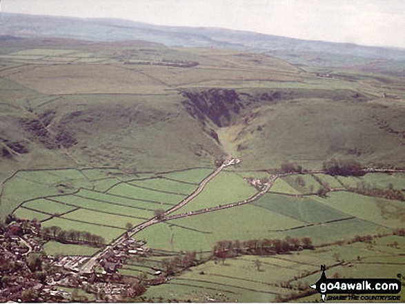 Aerial Shot of Castleton and Winnats Pass