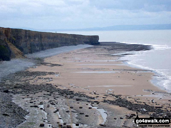 The cliffs and beach at Nash Point