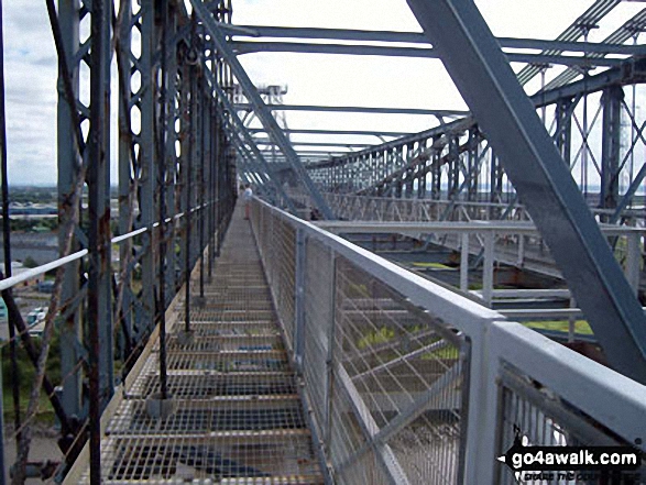 On the Transporter Bridge across the River Usk (Afon Wsyg) in Newport