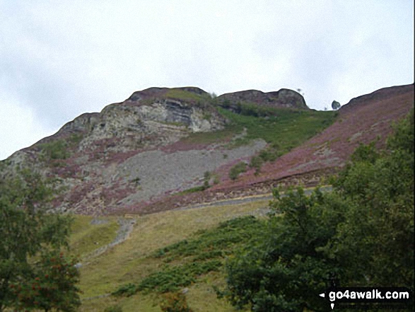 Walk po138 A circuit of Caban-coch Reservoir from Elan Village - Craig Cnwlch from Caban-coch Reservoir Dam