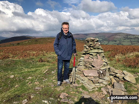 The cairn on the summit of Bryn Arw