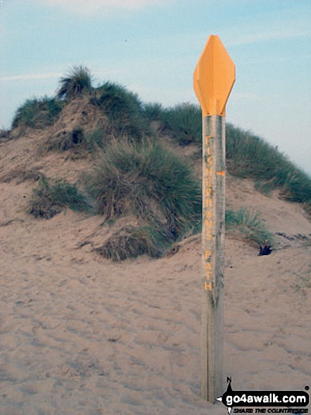 Footoath through the dunes on Ainsdale Sands