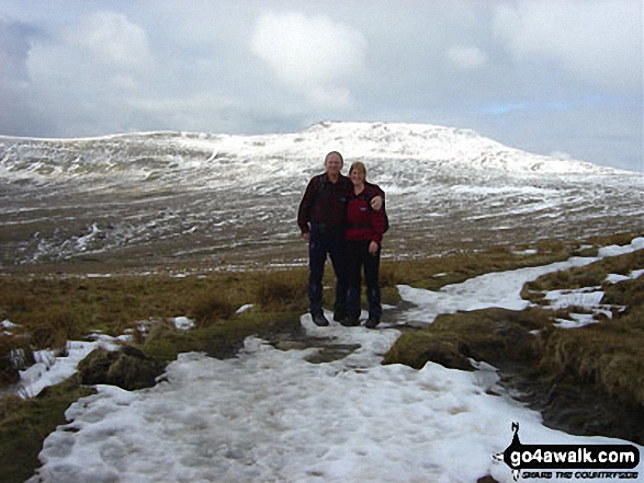 Walk ny154 Ingleborough and the Ingleton Waterfalls from Ingleton - Climbing Ingleborough