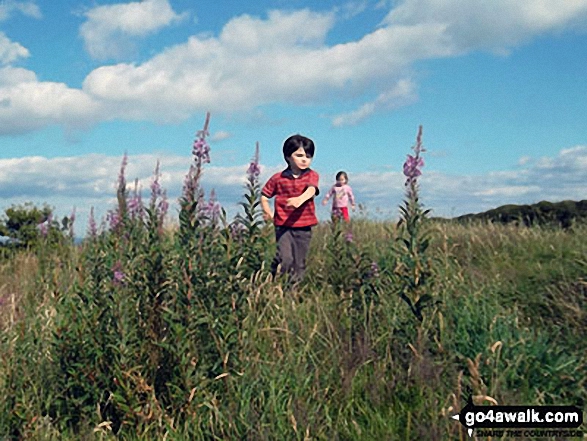 Scarlett and Jem on top of The Chevin (Otley Chevin)