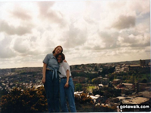 Two of my friends at the top of Bangor Mountain