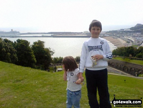 My daughter Sophie and Jordan at Leeds Castle overlooking the harbour at Dover