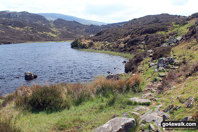 Walk c369 High Raise, Ullscarf and Grange Fell from Rosthwaite - The path beside Dock Tarn (Watendlath Fell)