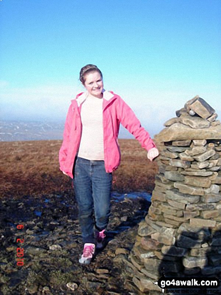 On the summit of Buckden Pike