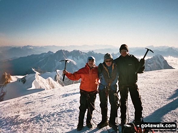 Me, our guide Walter and friend Miles on Mont Blanc in The French Alps  France