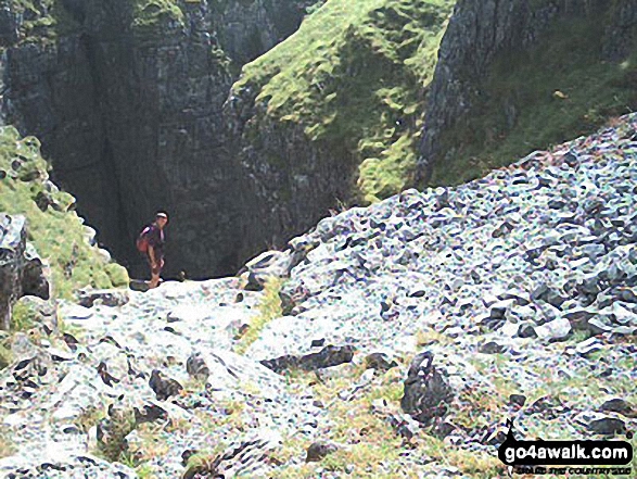 Walk ny122 Gordale Scar and Malham Cove via Shorkley Hill from Malham - Above Gordale Scar near Malham