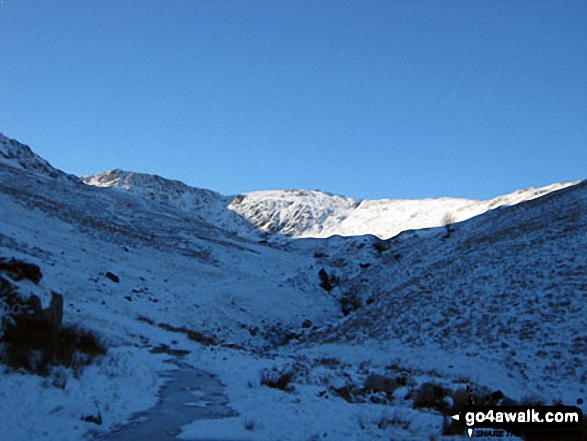 Snow on Wrynose Fell from near Blea Tarn (Langdale)