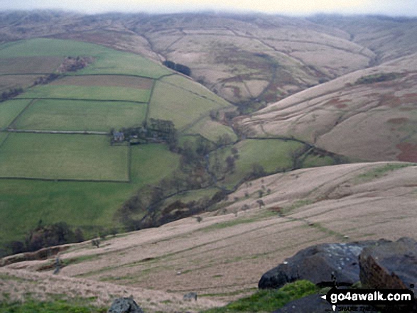 Looking east to Oaken Clough from the top of Mount Famine