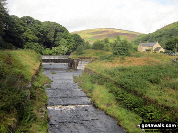 Crowden Brook with Bareholmes Moss beyond from Crowden