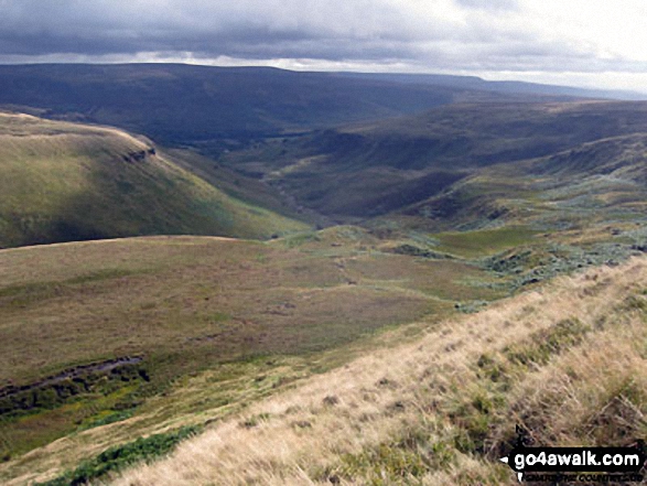 The Crowden valley from The Pennine Way on Black Chew Head (Laddow Rocks)