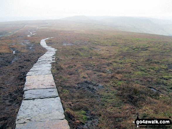 The paved path between Brown Knoll and South Head (Hayfield)