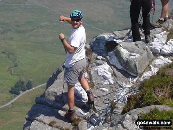 Me and a few friends on Tryfan in Snowdonia Gwynedd Wales