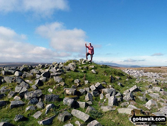 My partner, Dave, doing his Shackleton impression on Mynydd Llangatwg