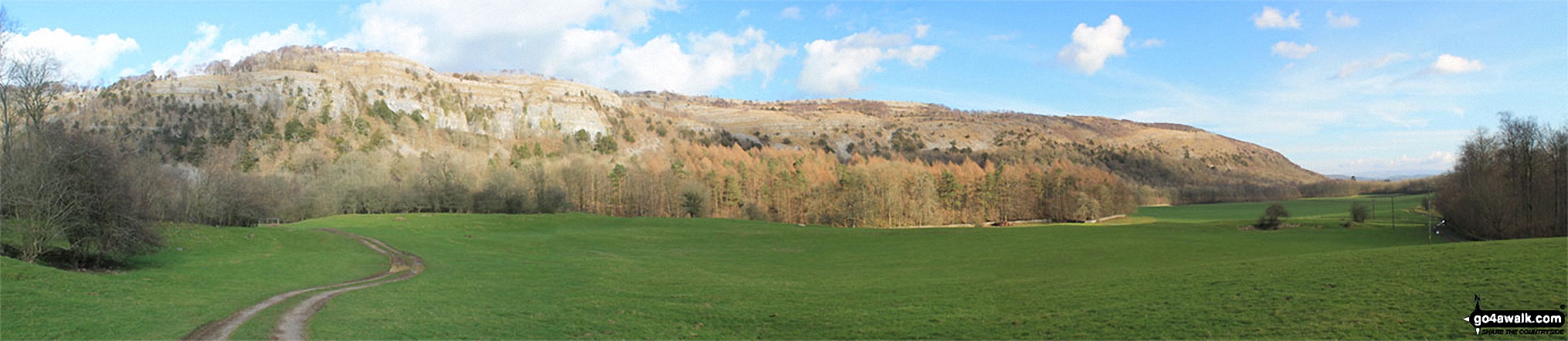 Chapel Head Scar and Whitbarrow Scar from Witherslack Hall School